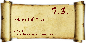 Tokay Béla névjegykártya